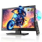 OSHPRO 16.1 inch tv DVD Combo Small tv for Kitchen 1080P LCD Non Smart tv Suitable for Kitchen, Kid's Room, Basement, RV Camper