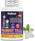 NuBest Tall Kids - Toddlers Vitamins and Kids Vitamins for Age 2 to 9 - Support Bone Strength, Overall Health and Immunity - Animal Shapes - 90 Chewable Berry Tablets | 1.5 Month Supply