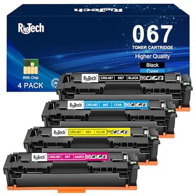 067 Toner Cartridge,for Canon 067 067H Black Cyan Yellow Magenta Replacement for imageCLASS MF654Cdw MF656Cdw MF653Cdw LBP633Cdw LBP632Cdw MF652Cw MF652Cdw Printer,4 Pack with Chip