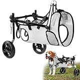 Dog Wheelchair for Back Legs, Wheelchair for Small & Medium Dog, Dog Wheelchair Cart, Doggy Wheelchair with Disabled Hind Legs, Walking Mobility Aids for Small Pet, Hind Limbs Dog Cart with Wheels, M