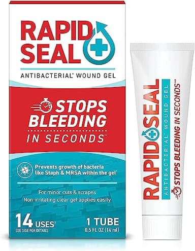 Rapid-Seal Wound Gel (1 Tube) | Stops Bleeding in Seconds | Ideal for Cuts, Scrapes, Razor Nicks for Emergency First Aid Supplies