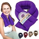 SunnyBay Microwave Heating Pad, Microwavable Heated Neck and Shoulder Wrap with Lavender, Soothing Pillow Hot & Cold Bean Bag, Aroma Warmer for Pain Relief, 26x5 Inches, 2.5 lbs, Purple