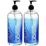 Passion Natural Water-Based Personal Lubricant Twin Pack, Premium, Non-Sticky, Easy-to-Clean Formula for Smooth, Comfortable Use - 34 Fl Oz (Pack of Two)