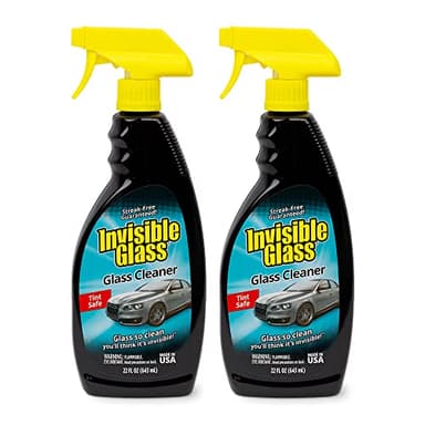 Invisible Glass 92164-2PK Premium Glass Cleaner Spray for Car Windshields and Windows, Automotive and Home Window Cleaner, Streak-Free, Ammonia-Free, Tint-Safe – 22 fl oz (Pack of 2)
