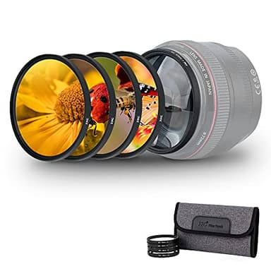 40.5mm Macro Close-Up Filter (+2 +4 +8 +10) Macro Filter Accessory with Lens Filter Pouch for Sony ZV-1 ZV-1F A6700 A6600 A6500 with 16-50mm f/3.5-5.6 Lens, Sony ZV-E1 A7C with FE 28-60mm f/4-5.6 Lens