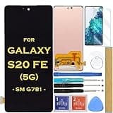 HLTECH Screen Replacement LCD Display Touch Digitizer Assembly for SAMSUNG GALAXY S20 FE 5G SM-G781 G781B G781U G781F/DS G781W 6.5"(Black)
