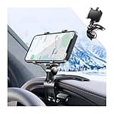 zipelo Car Phone Mount, ABS Cell Phone Holder for Car, 1400 Degree Rotation Dashboard Cell Phone Holder, Mobile Clip Stand for 3 to 7 inches Smartphones, Auto Phone Holder Mount for All Smartphone