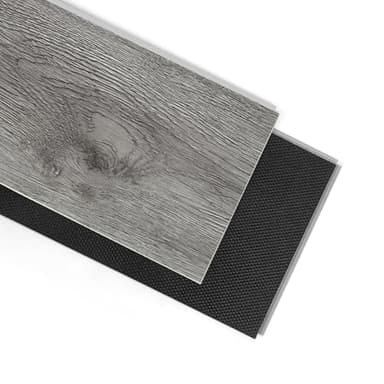 Art3d 48" x 7.2" SPC Click-Lock Floating Floor Tiles (24 Sq. Ft), 10-Pack Luxury Wood Look Flooring for Indoor Use, Waterproof & Fire-Resistant, Grey