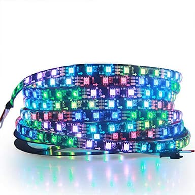 ALITOVE RGB Addressable LED Strip WS2811 12V LED Strip Lights 16.4ft 300 LEDs Dream Color Programmable Digital Flexible LED Pixel Rope Light Waterproof IP65 with 3M VHB Heavy Duty Self-Adhesive Back