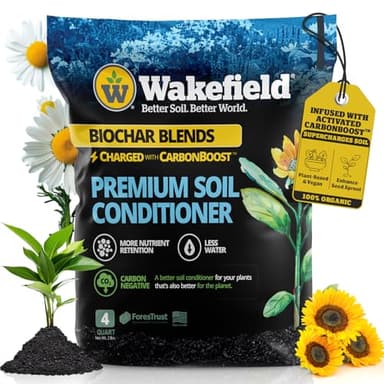 Wakefield Biochar with CarbonBoost for Gardens Succulents and Houseplants 4 Quarts