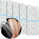 50 Pcs Waterproof Shower Protector Bandage 4"x10" for Post Knee Replacement Hip Surgery Long Surgical Incision Larger Wounds Cover C-Section Transparent Film Clear Adhesive Dressing Bath Patch