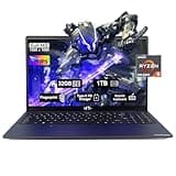 15.6'' FHD Business Gaming-Laptop-Computer - 6 Cores AMD Ryzen 5 6600H, 32GB DDR5 RAM 1TB SSD(Beat i5 12450H, Up to 4.5GHz), 100W Type C, 6 Cores 660M GPU, IPS, Fingerprint, Backlit Keyboard, Numpad