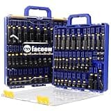Facoow 55PCS Impact Nut Driver Set, Magenetic Nut Driver Set for Impact Drills and Premium Deep Drivers, Wing Nut Setters, 1/4'' Quick Change, Bit Extention, S2 Steel Bits, Pivoting Nut Setter