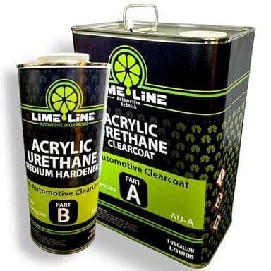 LiME LiNE 2K Clearcoat, Automotive Paint Kit with Hardener, Topcoat For Cars, Trucks and Motorcycles - 1.25 gallon Kit