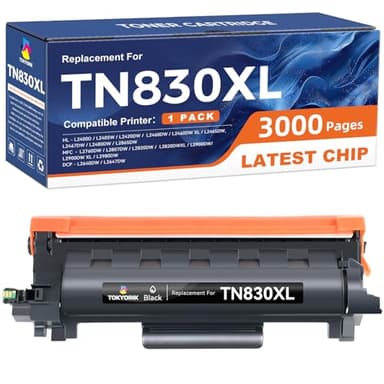 TOKYOINK TN830XL Toner TN830 Cartridges Replacement for Brother TN830 830XL Toner Compatible with DCP-L2640DW MFC-L2820DW HL-L2400D HL-L2460DW HL-L2405W HL-L2465DW HL-L2480DW Printer (1 Pack)