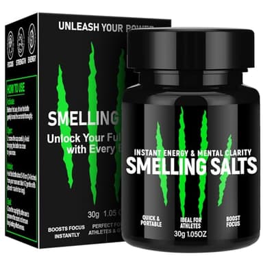 Training Aroma Salts for Workout Sessions, Portable Scent Jar for Gym, Fitness and Travel Routine, Secure Lid Design, 30g (Neon Surge)