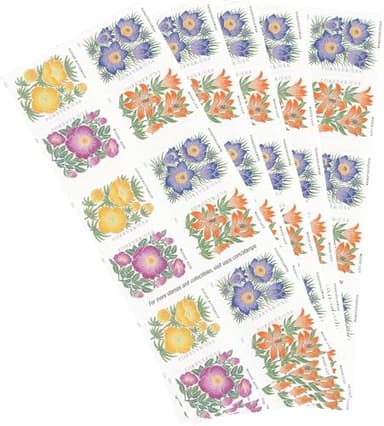 2022 Mountain Flora Wild Flowers Garden Forever First Class Postage Stamps - Garden, Flowers, Nature, Valentine, Wedding, Celebration, Anniversary, Love, Party (100 Stamps (5 Books of 20))