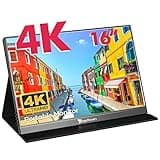 MAGICRAVEN 4K Portable Monitor, 16" 3840x2400 IPS Laptop Monitor, 1500:1, 400 Nits Screen USB C HDMI Computer Gaming Display with Speakers & Smart Cover, Travel Monitor for PC Phone PS5/4 Xbox Switch