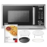 TOSHIBA 6-in-1 Inverter Countertop Microwave Oven Healthy Air Fryer Combo, MASTER Series, Air Fryer, Broil, Convection, Speedy Combi, Even Defrost, Sound On/Off 27 Auto Menu Stainless Steel