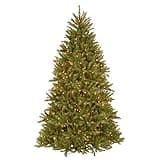 National Tree Company Pre-Lit Artificial Full Christmas Tree, Green, Dunhill Fir, White Lights, Includes Stand, 7.5 Feet