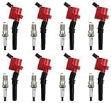 Marsram Ignition Coil Pack DG508 & Spark Plugs SP479 Double Iridium for 2000 2001 2002 2003 2004 2005 2006 2007 2008 Ford F150 F250 F350 Lincoln Town Mercury 1998-2011 DG457 SP493 4.6L 5.4L V8