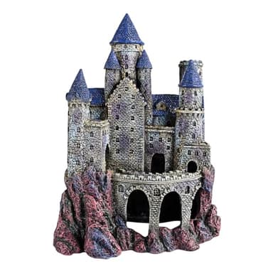 Penn-Plax Age-of-Magic Wizard’s Castle Aquarium Décor – Resin for Freshwater and Saltwater Fish Tanks – Large (RRW8)
