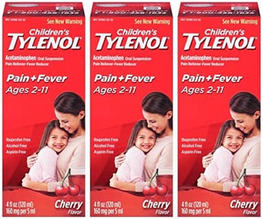 Tylenol Chld Cherry Liq Size 4 Fl oz Tylenol Children'S Cherry Blast Oral Suspension Pack of 3