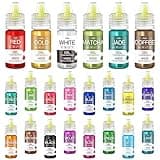 Gel Food Coloring - 22 Vivid Colors Gel Food Coloring Set for Baking, Cake Decorating, Cookie, Fondant, Macaron - Tasteless Concentrated Edible Food Color Dye for Icing, Drinks, Crafts - 6ml Bottles