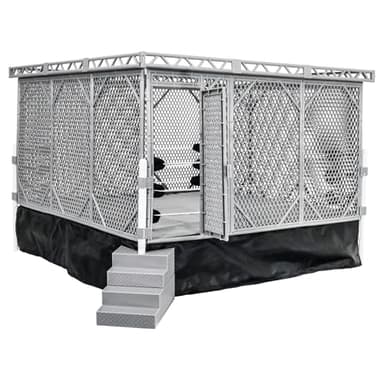 Steel Cage Playset & Wrestling Ring for Wrestling Action Figures