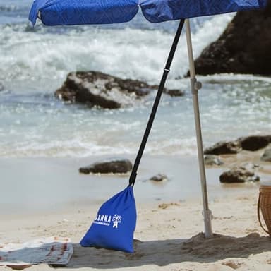 AMMSUN Beach Umbrella Sand Bag Umbrellas Anchor Weight Bags Anchor for Heavy Duty High Wind Resistant Beach Shade Tent Outdoor Canopies Windproof Portable Safe Stand Holder Universal Fit