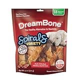 DreamBone Spirals Variety Pack, Rawhide Free Dog Chews, 18 count