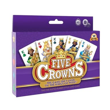 Five Crowns – Card Game for Kids and Adults, Travel and Family Game Night Favorite, The Game isn’t Over Until the Kings Go Wild, 5 Suited Rummy Style Card Game, 1-7 Players, Ages 8+