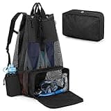 Fasrom Mesh Scuba Diving Bag, XL Snorkeling Gear Backpack for Mask, Fins and Wetsuit (Empty Bag Only, Patent Design)