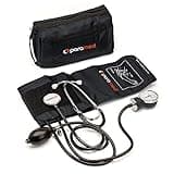 PARAMED Aneroid Sphygmomanometer with Stethoscope – Manual Blood Pressure Cuff with Universal Cuff 8.7-16.5" and D-Ring – Carrying Case in The kit – Black