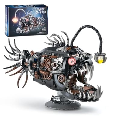 XITALAXU Mechanical Fish Building Sets,Ocean Animal Collection Toy,Adults Home or Office Decor,STEM Building Gift for Teens Boys and Girls 8-14 (1038PCS)