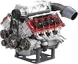 Mini V8 Engine Kits That Runs, V8 Model Engine Kit Cison Engine MAD RC Engine Model Kits for Adults to Build, Suitable for Car AX90104 SCX10Ⅱ Capra VS4-10 Pro/Ultra (V8 Engine+Supercharger)
