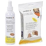 Medela Quick Clean Breast Pump Kit: Quick Clean Spray, Accessory Wipes - Bundle (Breast Pump Cleaning Supplies, medela Quick Clean Wipes)