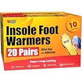 Insole Foot Warmers (20 Pairs) - Up to 10 Hours of Heat, Easily Apply with Adhesive - Ultra Thin, Easy, All Natural - Air Activated, Odorless Hot Insole Warmers - Sport Temp