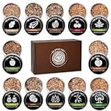 Wood Chips for Cocktail Smoker, 12 Flavors Smoking Wood Chips Pack, Natural Wood Chips for Old Fashioned Drinks, Bourbon, Whiskey, Culinary Smoking Chips, Smoke Gun, Best Gift for Man