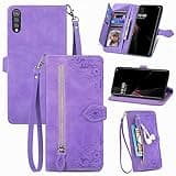 Furiet Compatible with LG Velvet 5G/LGVelvet Verizon G5 UW T-Mobile 2020 Wallet Case with Wrist Strap Lanyard and Leather Flip Card Holder Stand Cell Phone Cover for LM G900UM 4G Tmobile Women Purple