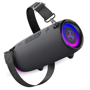 TREBLAB HD-Max - Loud Portable Bluetooth Speaker for Outdoor Parties, Beach & Camping - Powerful Wireless Stereo Sound with Deep Bass, IPX7 Waterproof, 20H Playtime, Powerbank to Charge Your Devices