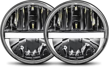 MGLLIGHT 7 Inch LED Headlight Round DOT Approved Classic LED headlights Compatible with JK TJ LJ CJ H6024 Turn Signal Amber White DRL Headlamps, 2PCS