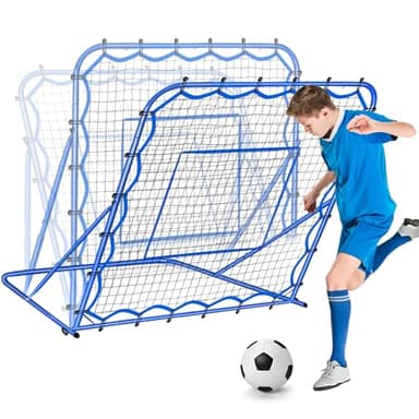 Winthai 3.7x3.7FT Soccer Rebounder Net, Quick-Switch Angle Soccer Baseball Pitchback Volleyball Training for Control, Passing Practice, Easy Setup Rebounder Gifts & Equipment for Kids,Teens & Adults