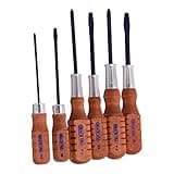 Grace USA - Home Care Screwdriver Set - HCS6 - Gunsmithing - Screwdrivers - 6 piece - Home Care Tools & Accessories,Brown/Black