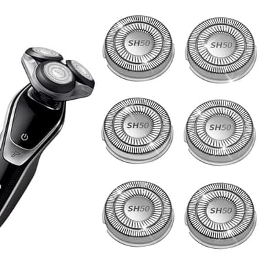 6 Pack SH50 Replacement Heads Double Blades Compatible with Philips Norelco 5000 Replacement Electric Shaving Head Razor Blades
