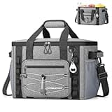 Maelstrom Soft Cooler Bag,Soft Sided Cooler,30 Cans Collapsible Cooler,Insulated Ice Chest,Large Leakproof Camping Cooler,Portable Travel Cooler for Kayaking,Beach,Gray