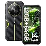 FOSSIBOT F105 Rugged Smartphone Unlocked, Android 14, 10300mAh Large Battery 12+64GB/128GB Storage 6.75" FHD Display 8MP+20MP Camera IP68/IP69K Waterproof Cell Phone 4G Dual SIM OTG