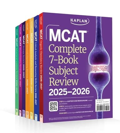 MCAT Complete 7-Book Subject Review 2025-2026, Set Includes Books, Online Prep, 3 Practice Tests (Kaplan Test Prep)