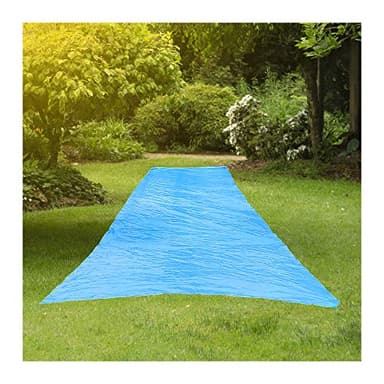 RESILIA - Super Slip Lawn Water Slide Giant, 75 Feet Long x 12 Feet Wide, for Adults and Teens, Powder Blue with Hold Steady Stakes, Made in The USA