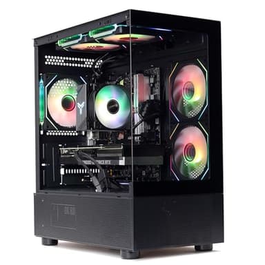 MXZ Intel Core i7 14700F 5.2GHz,GeForce RTX 4070 Super, Gaming PC 16G DDR5, M.2 SSD 1T, B760, 6RGB Fans,Windows 11 Pro, Gamer Desktop Computer(I7 14700KF| RTX 4070S)